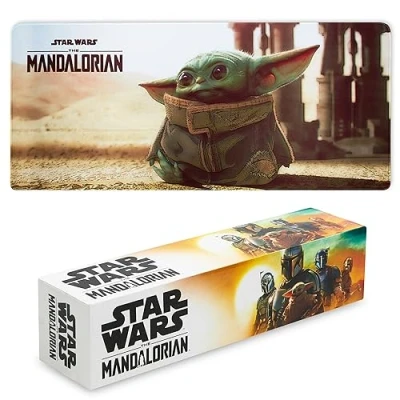 Abbildung von Disney Stitch Schreibtischunterlage XXL Baby Yoda Gaming Schreibtisch Zubehör 800x360mm Anti Rutsch, Bürobedarf PC Laptop Unterlage Matte Desk Mat Büro Deko (Blau Stitch)