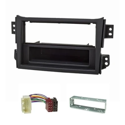 Abbildung von tomzz Audio 2439 105 Radioblende Set kompatibel mit Opel Agila B Suzuki Splash schwarz Radioadapter ISO Einbauschacht