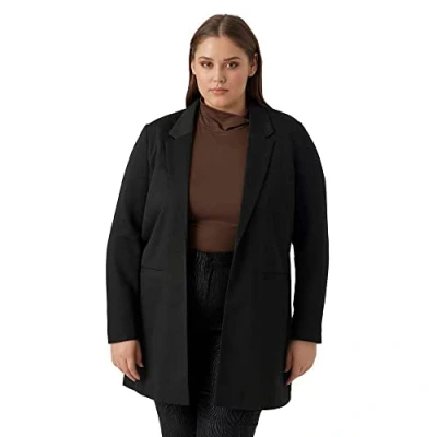 Abbildung von VERO MODA Curve Damen Vmverina Long Noos Blazer, Schwarz, 52 Große Größen EU