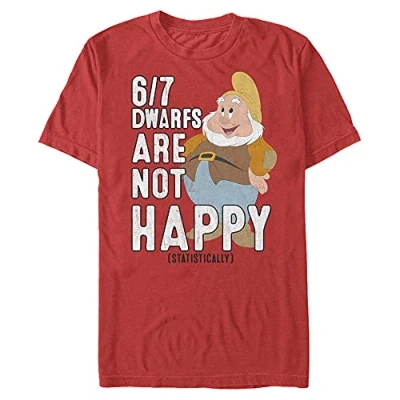 Abbildung von Disney Unisex Snow White Not Happy Organic Short Sleeve T shirt, Rot, M