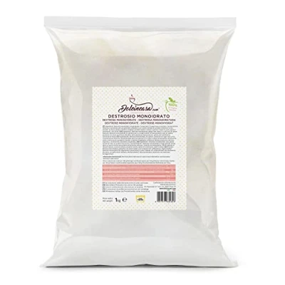 Abbildung von Dolcincasa com Dextrose Monohydrat für Speiseeis Süßwaren Nahrungsergänzungsmittel Kristalline Glukose Frostschutzmittel Glutenfrei 1 kg Packung