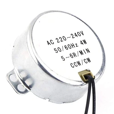 Abbildung von drehbar Synchronmotor 50 / 60Hz Frequenz AC 220 240V Getriebemotor CW/CCW 4W Mikrowelle(5 6RPM)