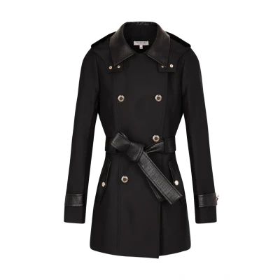 Abbildung von Morgan Damen 242 gzima Trenchcoat mit Kapuze, Schwarz, 32