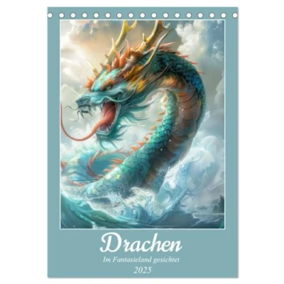 Abbildung von Drachen Im Fantasieland gesichtet (Tischkalender 2025 DIN A5 hoch), CALVENDO Monatskalender