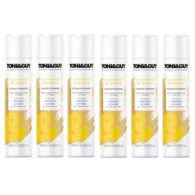 Abbildung von 6x Toni &amp; Guy Illuminate Blonde Conditioner Pflegespülung für Haar,250ml (6er Pack)
