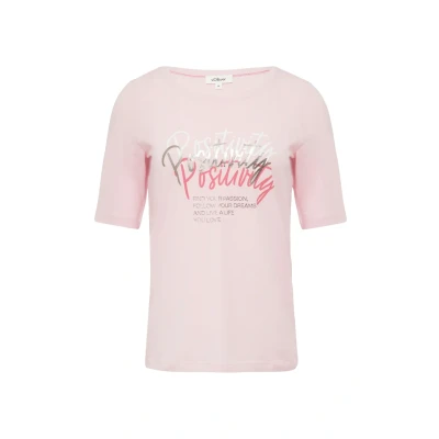 Abbildung von s.Oliver MIT Front Tshirt print, Damen, Größe: 34, Zartrosa