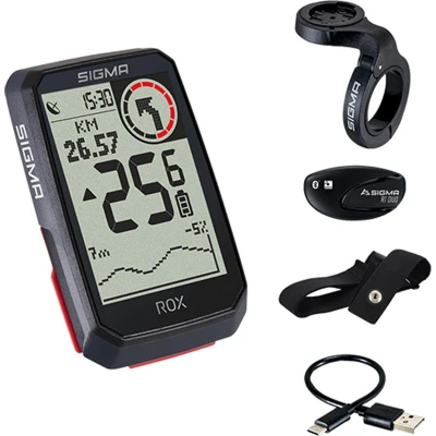 Abbildung von GPS Fahrradcomputer Sigma ROX 4.0 HR Set Mit Overclamp Butler Lenkerhalterung Schwarz