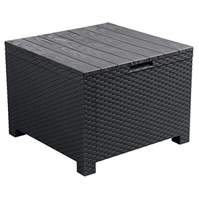 Abbildung von ONDIS24 Beistelltisch Gartentisch Aphrodite, Loungetisch mit Aufbewahrungsbox, Staufach aus Kunststoff, 130 Liter