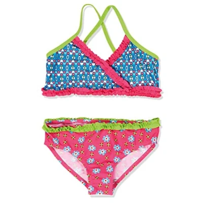 Abbildung von Playshoes Mädchen Zweiteiler Bikini Blumen, UV Schutz nach Standard 801 und Oeko Tex 100, Gr. 86 (Herstellergröße: 86/92), Mehrfarbig (original 900)