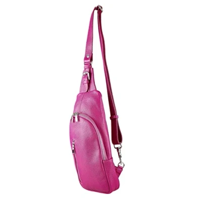 Abbildung von collezione alessandro Brusttasche Betty echtes Leder, viele Fächer 34cm x 16cm 5cm
