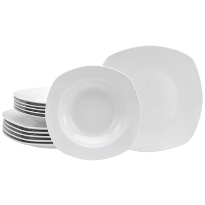 Abbildung von CreaTable Tafelservice &quot;Geschirr Set Amelie&quot;, (Set, 12 tlg., Teller für 6 Personen), Geschirr, Set, weiß, Teile, Personen