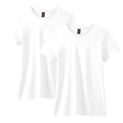 Abbildung von Gildan Damen Softstyle Cotton, Style G64000l, Multipack T Shirt, Weiß, Mittel (2er Pack)