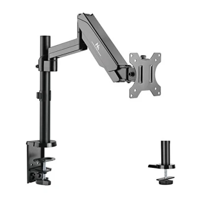 Abbildung von Maclean MC 775 Monitorhalter mit Gasfeder 17 32 Tischhalterung Monitorarm Vesa 75x75 100x100, Schwarz