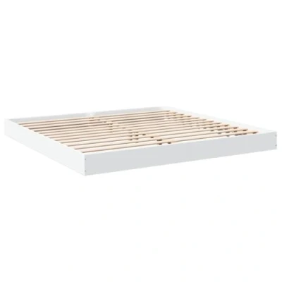 Abbildung von vidaXL Bett Bettgestell Weiß 180x200 cm Holzwerkstoff