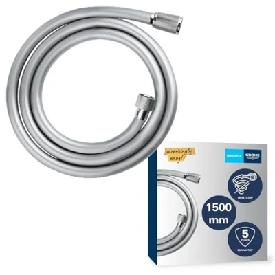 Abbildung von GROHE Vitalioflex Comfort, Duschschlauch (1500 mm, druckbeständig, knickfest, universaler Anschluss), chrom, 28743002