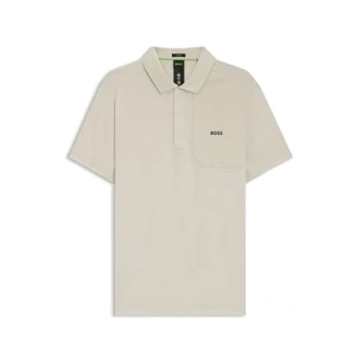 Abbildung von BOSS Paddy Glamping Poloshirt, Herren, Größe: XXL, Open beige