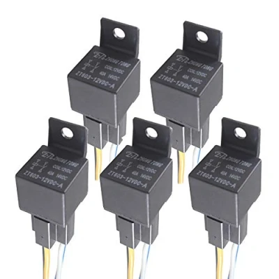 Abbildung von Mintice 5 X 12V 40A 4 Polig KFZ Relais Öffner Schließer Wechselrelais Leistungsrelais Buchse Stecker Motorrad Boot