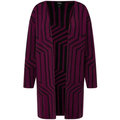 Abbildung von Ulla Popken Strickjacke, Damen, Größe: 46/48, Pruim