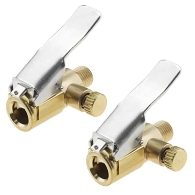 Abbildung von Be In Your Mind 2 Stück Reifenpumpenventiladapter Ersatz Auto Ventil Hebel Stecker Messing Reifenventil Luftpumpe Clip Zubehör für Autos LKW