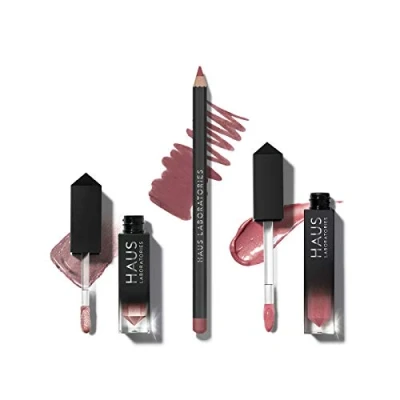 Abbildung von HAUS LABORATORIES By Lady Gaga: OF COLLECTIONS Make Up Set Mit Tasche, Flüssigem Lidschatten, Lipliner Stift Und Lipgloss In 9 Sets, Vegan Tierversuchsfrei 3 Teiliges Spar