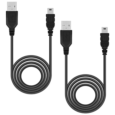 Abbildung von Mcbazel PS3 Ladekabel 2Pcs 1M Controller Mini USB Kabel für Sony / Slim/Dualshock 3