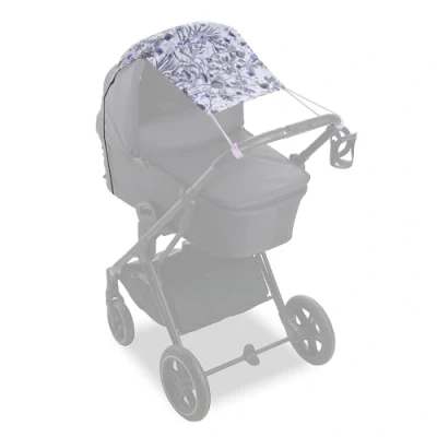 Abbildung von Hauck Sonnensegel Kinderwagen Buggy Babywanne aus 100 Prozent Recyceltem Polyester Sonnenschutz mit UV Schutz 50+ Flexibel Verstellbar Sonnenverdeck Floral Grey