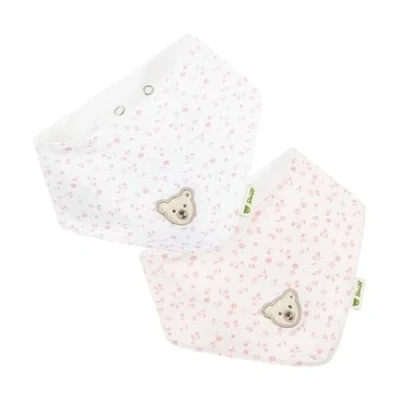 Abbildung von Steiff Halstuch 2er Set One Size bright white, Kinder Halstuch, Baby Halsbedeckung für Babys, weich und bequem, Halsschutz, waschmaschinenfest