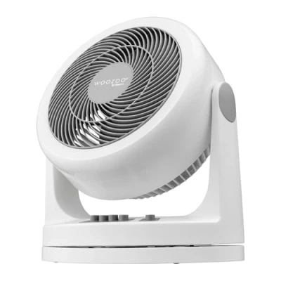 Abbildung von Iris Ohyama Woozoo, 33m², Ventilator, Weiß, 3 Geschwindigkeiten, Oszillierend, leise, Table Fan, Tischventilator, Lüfter, Bodenventilator, tragbarer, Portable, Cooling, Desk PCF HM23