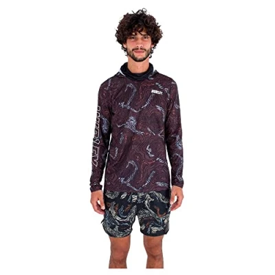 Abbildung von Hurley Herren H2o dri Atticus Moab UPF Ls Top Hood Rash Guard Shirt, schwarz, XL