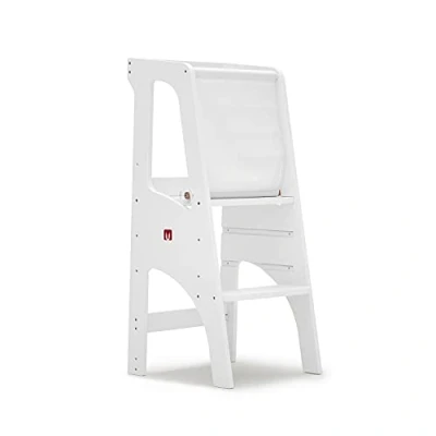 Abbildung von Bianconiglio Kids® Evo Lernturm höhenverstellbar mit abgerundeten Kanten, EN71/3, handgefertigt in Italien