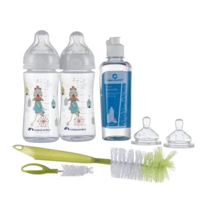 Abbildung von Bebeconfort Emotion Geburtsset, inkl. Babyflaschen Geschenkset 2 270 ml, Sauger, 1 Flaschenbürste in und Geschirrspülmittel 250 0 24 Monate
