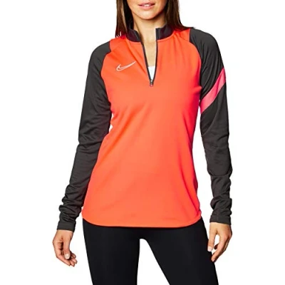 Abbildung von Nike Performance DRY Langarmshirt, Damen, Größe: Large, Bright crimson / anthracite