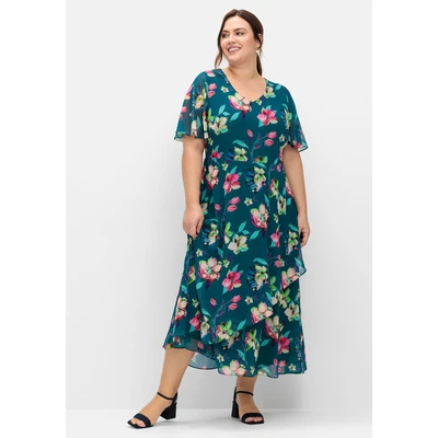 Abbildung von Sheego Abendkleid &quot;Große Größen&quot;, mit Blumenprint, blickdicht gefüttert
