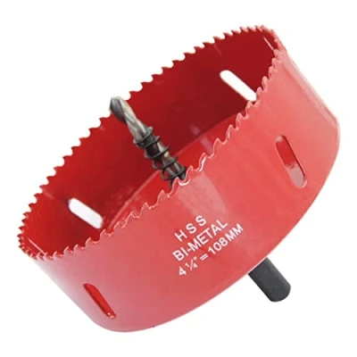 Abbildung von LAIWEI Lochsäge 108mm zum Bohren von Löchern in Holz, Gipskarton, PVC, etc. Scharfes und langlebiges Bohrwerkzeug