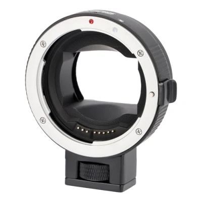 Abbildung von ayex AF Autofokus Canon EF/EF S Objektiv auf Sony E Mount Kamera EF NEX II Adapter