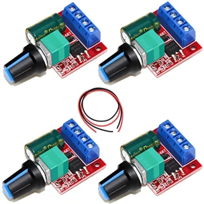 Abbildung von Motor Drehzahlsteller Drehzahlregler DC 6V 12V 24V 35V PWM Controller 4Stk Variabler Spannungsregler Einstellbarer Fahrerschalter Led Volt Regler Speed