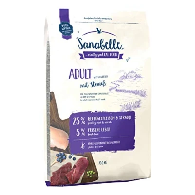 Abbildung von Sanabelle ADULT Strauß, Kitten, jede Rasse, Geflügel, 10 kg, Gluten frei