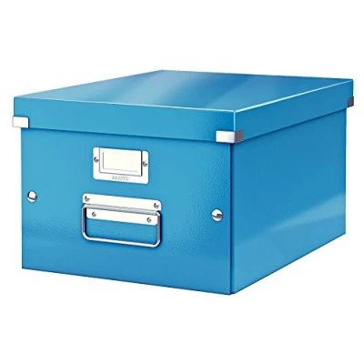 Abbildung von LEITZ Aufbewahrungsbox Click &amp; Store, mit Metall Etikettenhalter