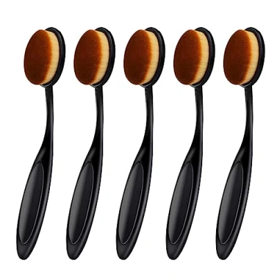 Abbildung von WUDQIJI Ink Blending Brushes Tool 5 Stück Craft Tintenpinsel Set Tintenmischpinsel Make up Pinsel mit weichen Griffen für Basteln und up(Schwarz)