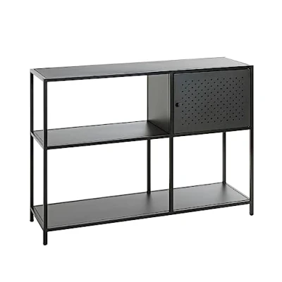 Abbildung von HAKU Möbel Regal schwarz, Metall Maße: B 100 cm x H 75 T 30 cm, Style: Modern
