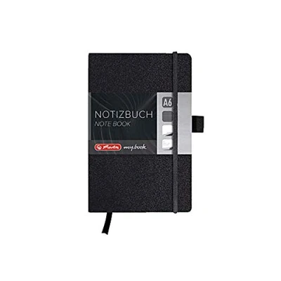 Abbildung von Herlitz 10789444 Geschäftsbuch, Lederoptik, schwarz, liniert, A6, 96 Blatt,Inhaltspapier 80g/m² Notizbuch Classic Collection