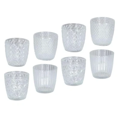 Abbildung von Levandeo® Teelichthalter, 8er Set Windlicht H7,5cm Glas Klar Teelichthalter Tischdeko Kerzen