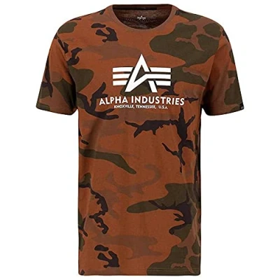 Abbildung von Alpha Industries T CAMO Tshirt print, Herren, Größe: Medium, Burned