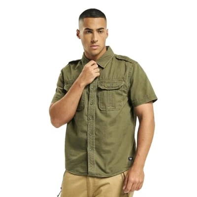 Abbildung von Brandit Vintage Hemd, Herren, Größe: Large, Olive