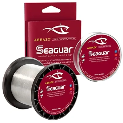 Abbildung von Seaguar Unisex Erwachsene 25AX200, AbrazX Süßwasser Fluorkohlenstoffschnur, 0,43 cm Durchmesser, 11,3 kg getestet, 200 m, transparent, farblos, 25 Pounds/200 Yards