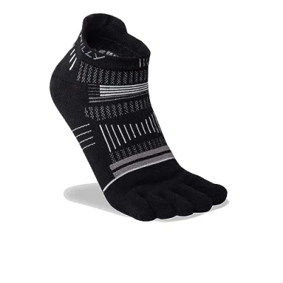 Abbildung von Hilly Unisex Zehen Socklet minimale Polsterung Laufsocke, Schwarz/Grau/Hellgrau, L