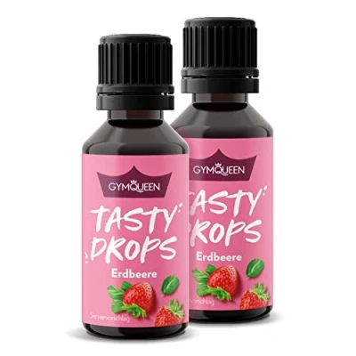 Abbildung von GymQueen Tasty Drops, Erdbeere, 2x30ml, Flavour Drops ohne Kalorien