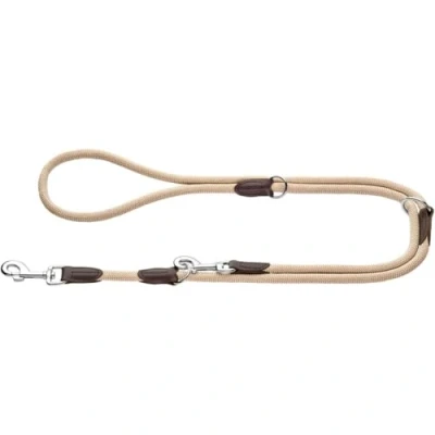 Abbildung von HUNTER Freestyle Verstellbare Führleine für Hunde, robust, wetterfest, 1,0/200 cm, beige