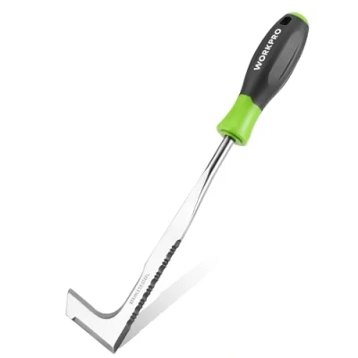 Abbildung von WORKPRO 30cm Fugenkratzer mit Kunststoffgriff, Unkrautstecher gezackter Kante, Unkrautjäter zum Entfernen von Moos &amp; Unkraut, Unkraut Entferner Gerät für Gartenarbeit