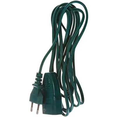 Abbildung von Meister Euro Verlängerung 3 m Kabel grün Kunststoffleitung IP20 Innenbereich Ideal für Lampen &amp; Lichterketten / Verlängerungskabel Stecker Kupplung 7431330